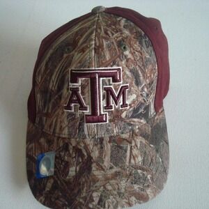 TEXAS A&M AGGIES CAMO MOSSY OAK HAT CAP VINTAGE 00S Y2K M3